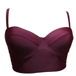 SHEIN, Size 3xl (18), Dark Red Sexy Swim Top